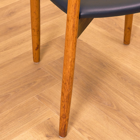 Danish dining chairs in teak by Harry Østergaard for Randers Møbelfabrik