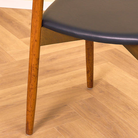 Danish dining chairs in teak by Harry Østergaard for Randers Møbelfabrik