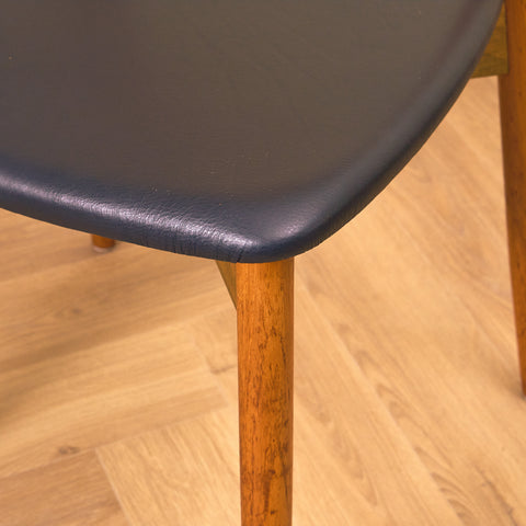 Danish dining chairs in teak by Harry Østergaard for Randers Møbelfabrik