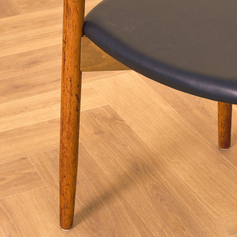 Danish dining chairs in teak by Harry Østergaard for Randers Møbelfabrik