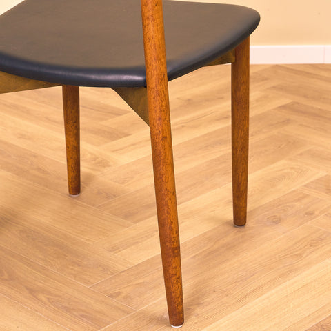 Danish dining chairs in teak by Harry Østergaard for Randers Møbelfabrik