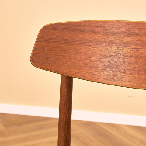 Danish dining chairs in teak by Harry Østergaard for Randers Møbelfabrik