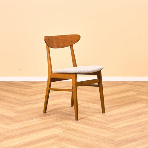 Danish dining chairs in teak & beech by Farstrup, model '210'