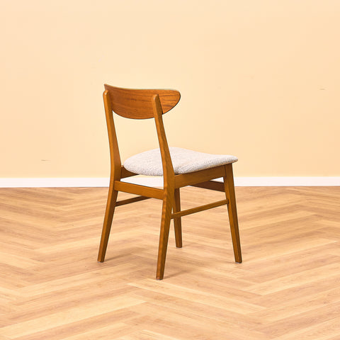 Danish dining chairs in teak & beech by Farstrup, model '210'