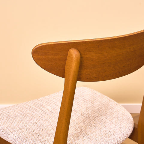 Danish dining chairs in teak & beech by Farstrup, model '210'