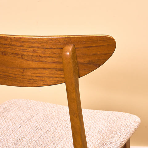 Danish dining chairs in teak & beech by Farstrup, model '210'