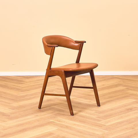 Danish dining chairs in solid teak, model 32 by Kai Kristiansen for Korup Stolefabrik