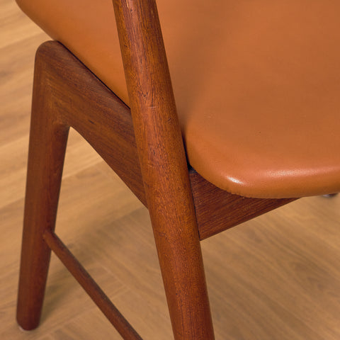 Danish dining chairs in solid teak, model 32 by Kai Kristiansen for Korup Stolefabrik