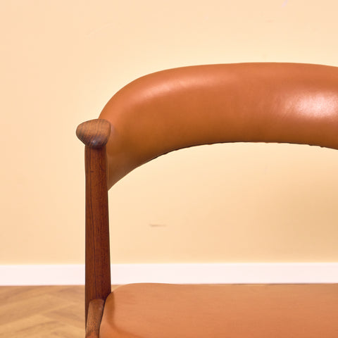 Danish dining chairs in solid teak, model 32 by Kai Kristiansen for Korup Stolefabrik