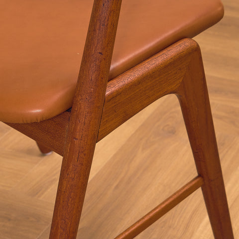 Danish dining chairs in solid teak, model 32 by Kai Kristiansen for Korup Stolefabrik