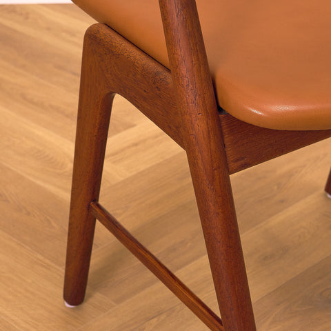 Danish dining chairs in solid teak, model 32 by Kai Kristiansen for Korup Stolefabrik