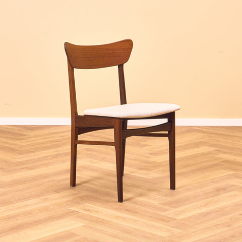 Danish set of 4 dining chairs in teak by Schiønning & Elgaard