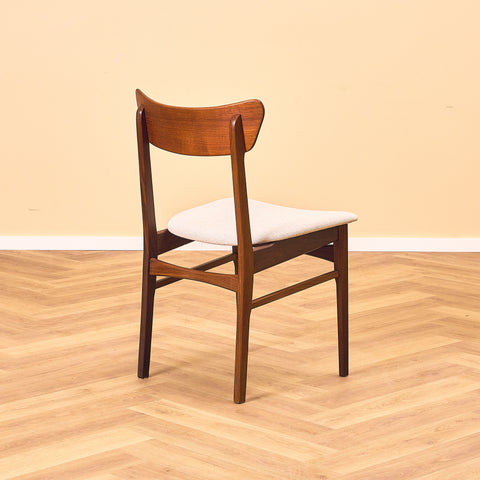 Danish set of 4 dining chairs in teak by Schiønning & Elgaard