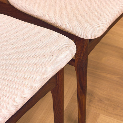 Danish set of 4 dining chairs in teak by Schiønning & Elgaard