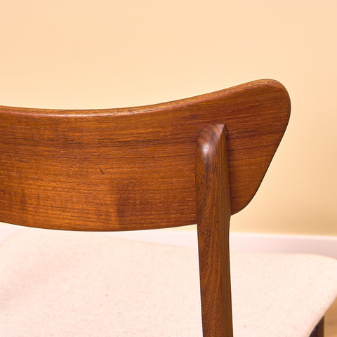 Danish set of 4 dining chairs in teak by Schiønning & Elgaard