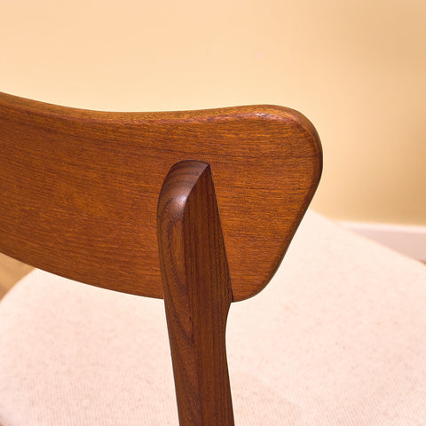 Danish set of 4 dining chairs in teak by Schiønning & Elgaard