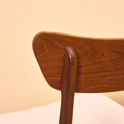 Danish set of 4 dining chairs in teak by Schiønning & Elgaard