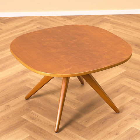 Swedish coffee table in elm & beech by David Rosén for Nordiska Kompaniet