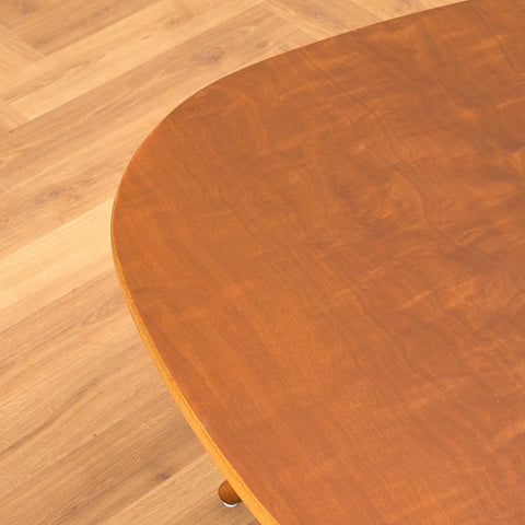 Swedish coffee table in elm & beech by David Rosén for Nordiska Kompaniet