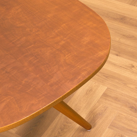 Swedish coffee table in elm & beech by David Rosén for Nordiska Kompaniet