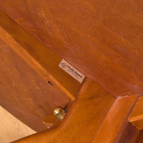 Swedish coffee table in elm & beech by David Rosén for Nordiska Kompaniet