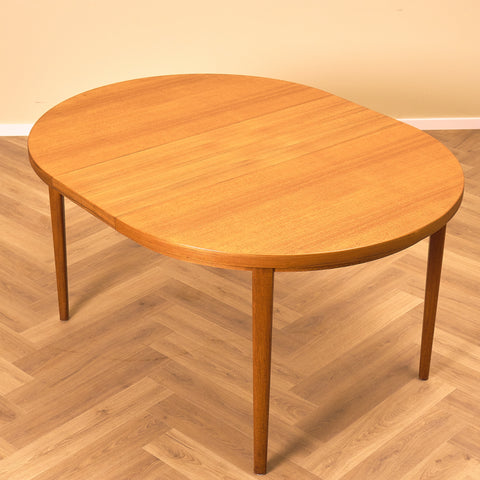 Danish round dining table in teak