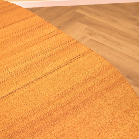 Danish round dining table in teak