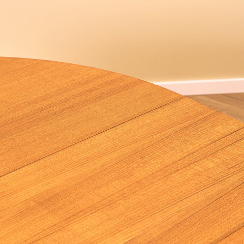 Danish round dining table in teak