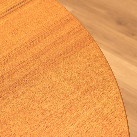 Danish round dining table in teak