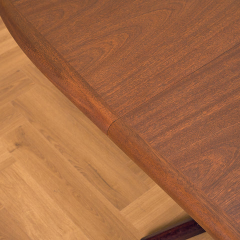 Danish oval dining table in mahogany