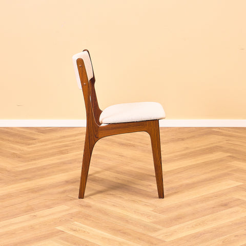 Danish set of 6 dining chairs in solid Santos rosewood by Erik Buch