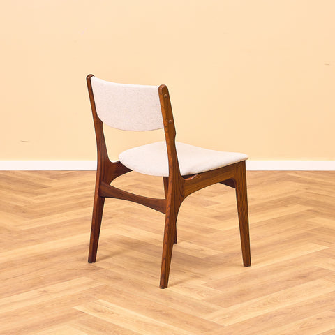 Danish set of 6 dining chairs in solid Santos rosewood by Erik Buch