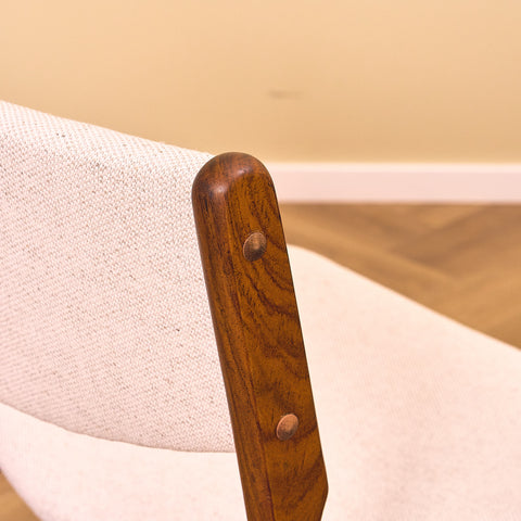 Danish set of 6 dining chairs in solid Santos rosewood by Erik Buch