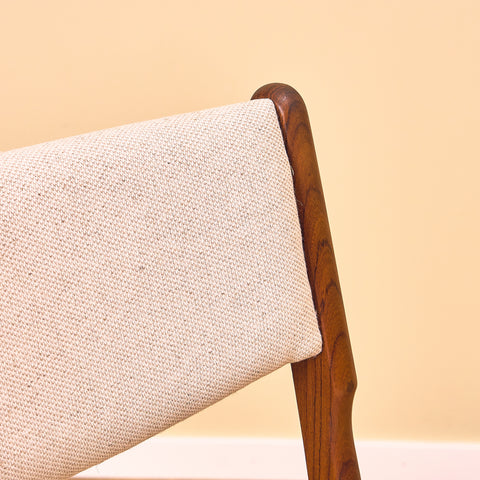 Danish set of 6 dining chairs in solid Santos rosewood by Erik Buch