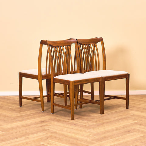 Swedish dining chairs in walnut, model 'Vindö' by Svante Skogh for Balders Snickeri