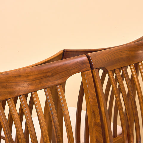 Swedish dining chairs in walnut, model 'Vindö' by Svante Skogh for Balders Snickeri