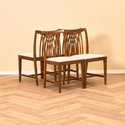 Swedish dining chairs in walnut, model 'Vindö' by Svante Skogh for Balders Snickeri
