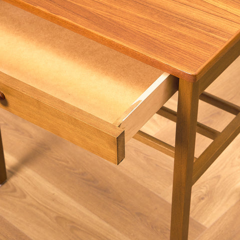 Swedish side table in teak and beech