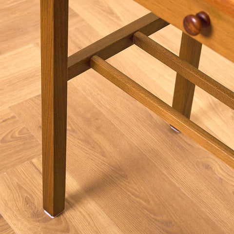 Swedish side table in teak and beech