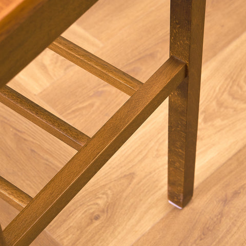 Swedish side table in teak and beech