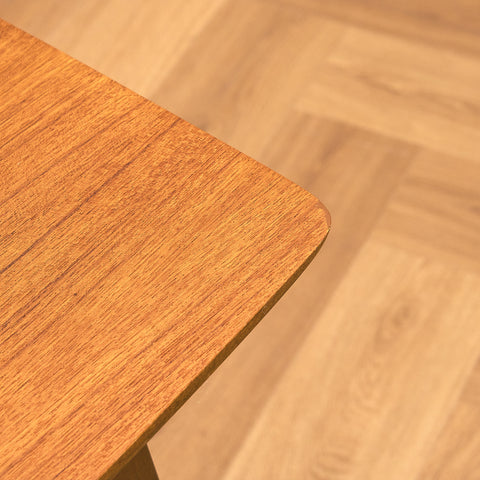 Swedish side table in teak and beech