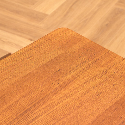 Swedish side table in teak and beech