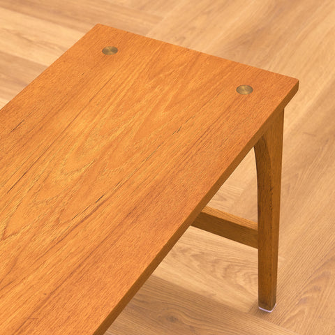 Swedish side table in teak and oak