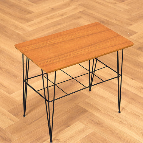 Swedish side table in teak