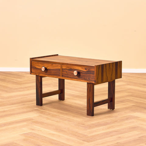 Swedish side table in Santos rosewood by Glas & Trä