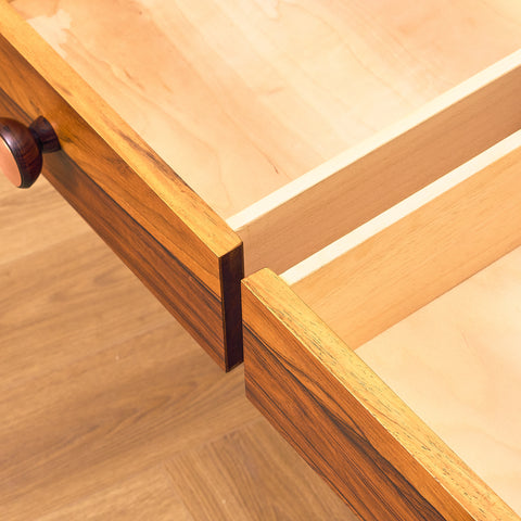 Swedish side table in Santos rosewood by Glas & Trä