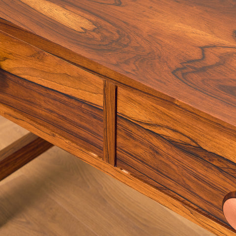 Swedish side table in Santos rosewood by Glas & Trä