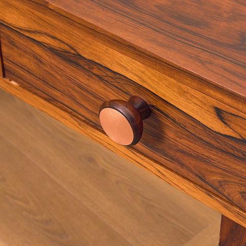 Swedish side table in Santos rosewood by Glas & Trä