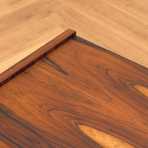 Swedish side table in Santos rosewood by Glas & Trä