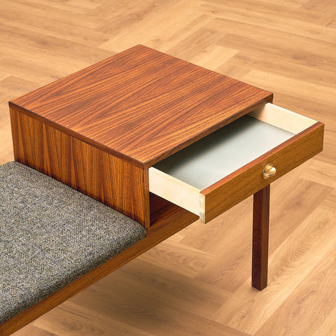 Danish hall bench in Santos rosewood